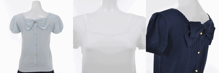 lodispotto 通販 流行 後リボンスクエアプルオーバー