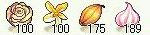 白薔薇100、アデル100、チョコ175、生クリーム189