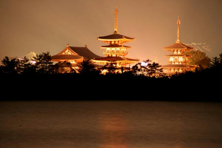 薬師寺ライトアップ東大寺興福寺も