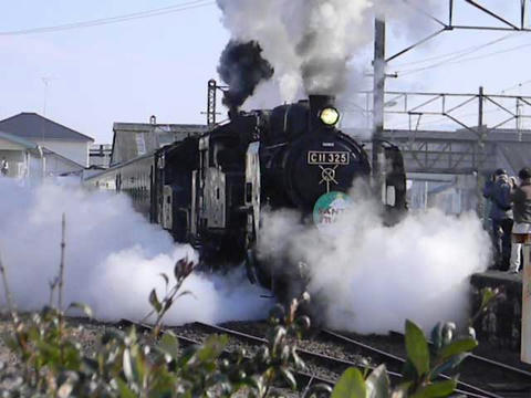 真岡鐵道SL重連(2010年12月19日・下館駅)