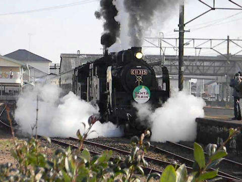 真岡鐵道SL重連(2010年12月19日・下館駅)