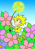 「Lovely flower cartoon - Flower fairy （Flower garden）」