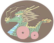 Dragon, New Year's card, New Year's Day, The design of Japan