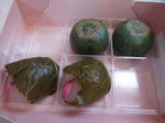 桜餅と草団子