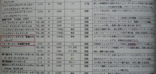 ビデオソフトカタログ