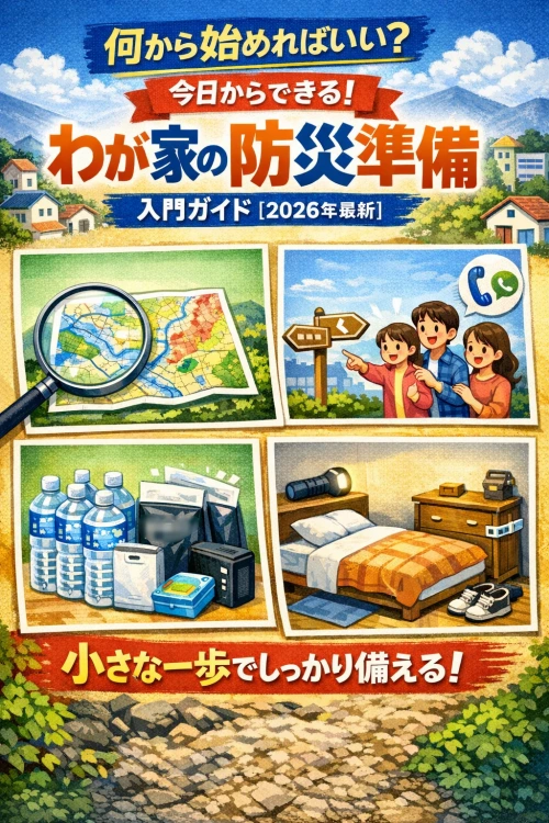 わが家の防災準備&rdquo;入門ガイド　イメージ画
