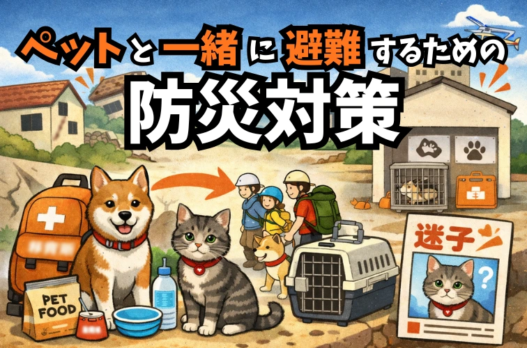 ペットと一緒に避難するための防災対策｜備蓄・迷子対策・同行避難の現実　トップ画