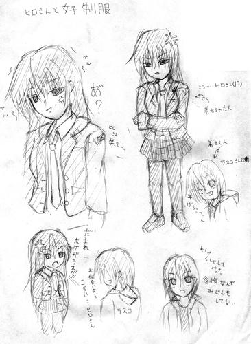 研究室の仕事押し付けられた日にむしゃくしゃして描きました!!おかげで少し楽になったよヒロさん!!