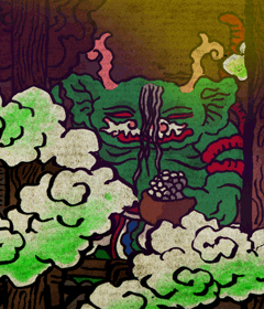 さんもんにすむおに 山門に住む鬼