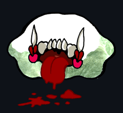 ばけもんにくわれる　化物に食われる