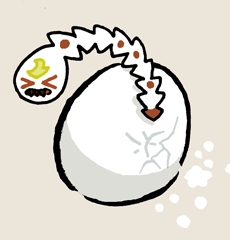 おでこでゆでたまご　おでこで茹玉子