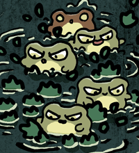 なわしろのかえる　苗代の蛙