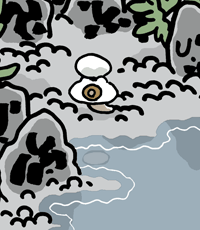 しろいいし　白い石