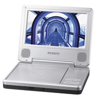 ROSSINI 高画質７インチワイドTFT液晶モニター搭載 ポータブルDVDプレイヤー『RPD7100T-SV』