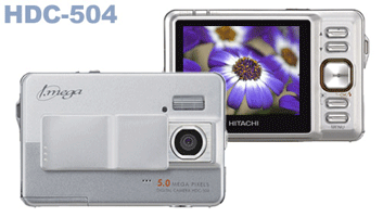日立 500万画素の高画質！デジタル4倍ズーム搭載！デジタルカメラ i.maga 『HDC-504』