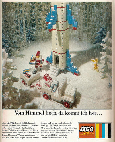 1967年のLEGOの雑誌向けクリスマス広告inドイツ