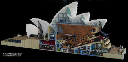 LEGOで見るシドニー・オペラハウスの断面