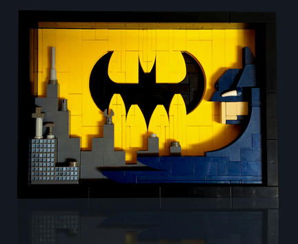 LEGOでつくったバットマンマーク