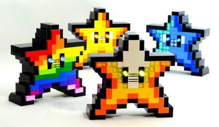 カラフルなスーパーマリオのスター