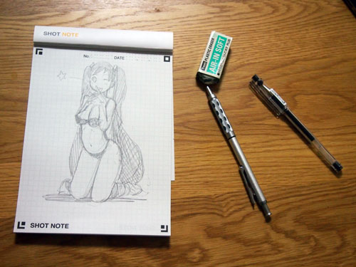 SHOT NOTEに落書き