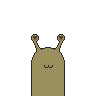 ドット絵顔グラフィック：カタツムリ