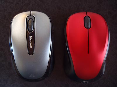 Microsoft Wireless Mobile Mouse 3500とロジクールワイヤレスマウス M235の比較
