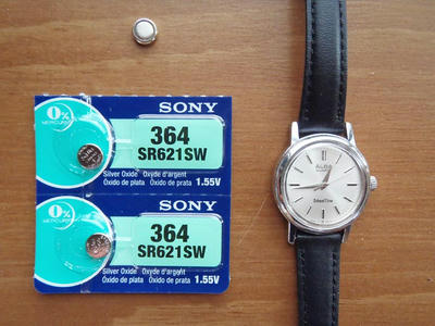 ソニー製ボタン電池SR621SW日本製。腕時計に使用