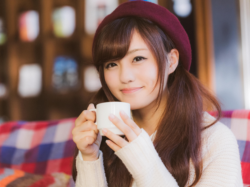 ベレー帽の女性