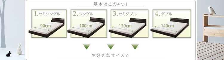ベッドのサイズについて