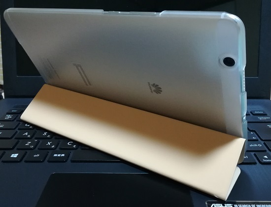 M3用タブレットケースのスタンド機能