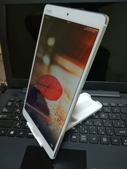 タブレットPCの縦置きもOK