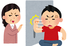 聞き耳立てている婆さん
