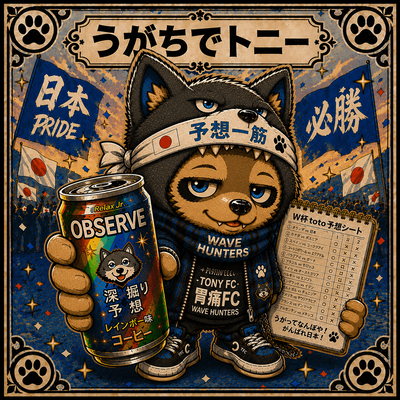 W杯仕様のうがちでトニー風ビックリマンシール画像