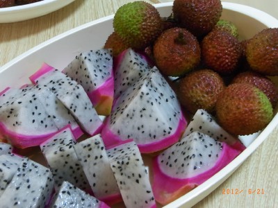 ライチとドラゴンフルーツ