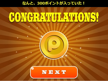 ポイントタウン300pt獲得