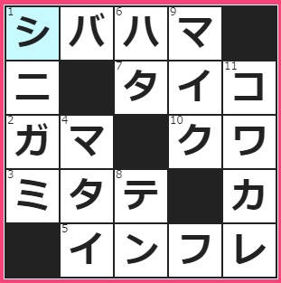 チャンスイット　クロスワード答え　落語の演目。「よそう、また夢になるといけねえや」