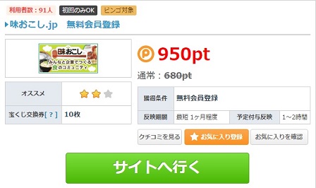 味おこしjp　ポイントタウン