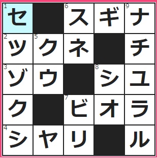 ワラウ　クロスワード答え　2016/12/8　魚肉などをたたいてこねて丸めたもの　「そして｣｢けれど｣｢それから」など