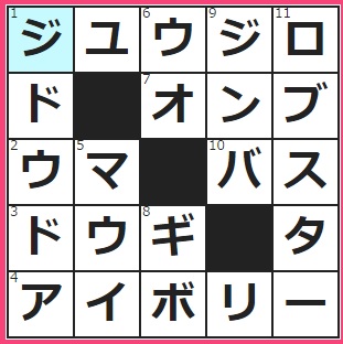 5/2フルーツメール　クロスワード