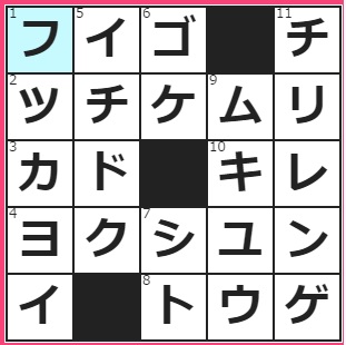 6/29フルーツメールクロスワード