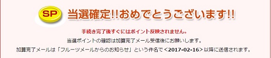 毎日懸賞当選申請
