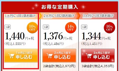 1か月1回1袋ルテイン定期購入