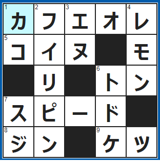 ポイントサイト　クロスワード答え　2021/7/27　ホットミルク入りコーヒー