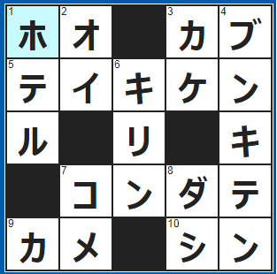 ポイントサイト　クロスワード答え　2021/8/21　照れると赤く染まる部分