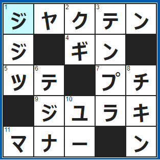 ポイントサイト　クロスワード答え　2021/10/21　ウィークポイント