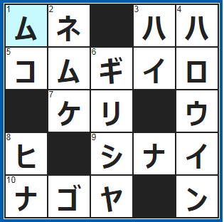 ポイントサイト　クロスワード答え　2021/10/26　緊張でドキドキ…