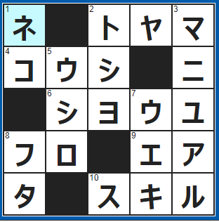 クロスワードの答え　2021/12/13　薬売りで有名な県