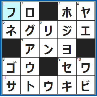 クロスワードの答え　2022/1/17　○○の残り湯を洗濯に活用