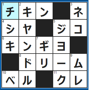 クロスワードの答え　2022/1/27　ロースト、フライド、ナゲット