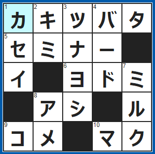 クロスワードの答え　2022/211　いずれアヤメか…
